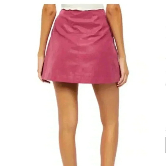 Free People Days In The Sun Suede Skirt - Picture 2 of 9